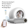 65L Intelligent Self-Cleaning Cat Litter Box with APP Automatic Smart Cat Litter Box Fully Enclosed Pet Toilet Litter Tray
