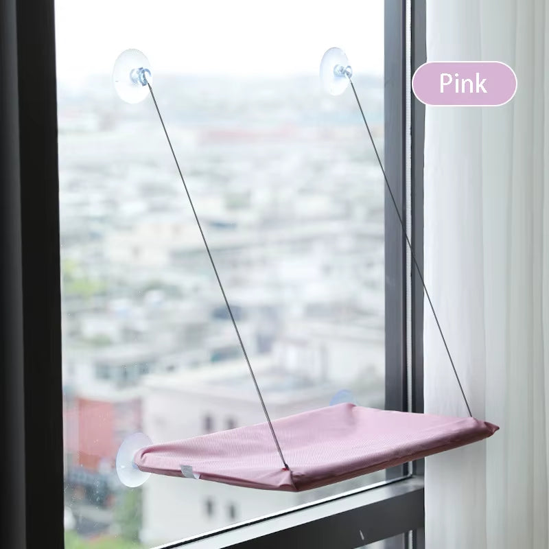 Cozy Cat Hammock Window Hanger - Washable & Detachable Pet Bed for Ultimate Cat Comfort!