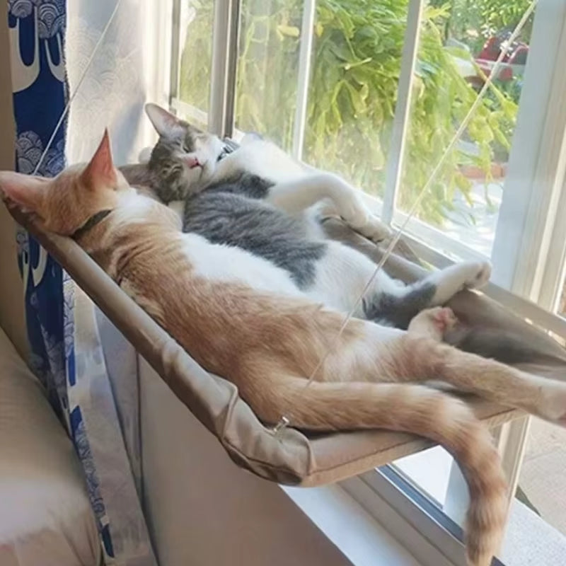 Cozy Cat Hammock Window Hanger - Washable & Detachable Pet Bed for Ultimate Cat Comfort!