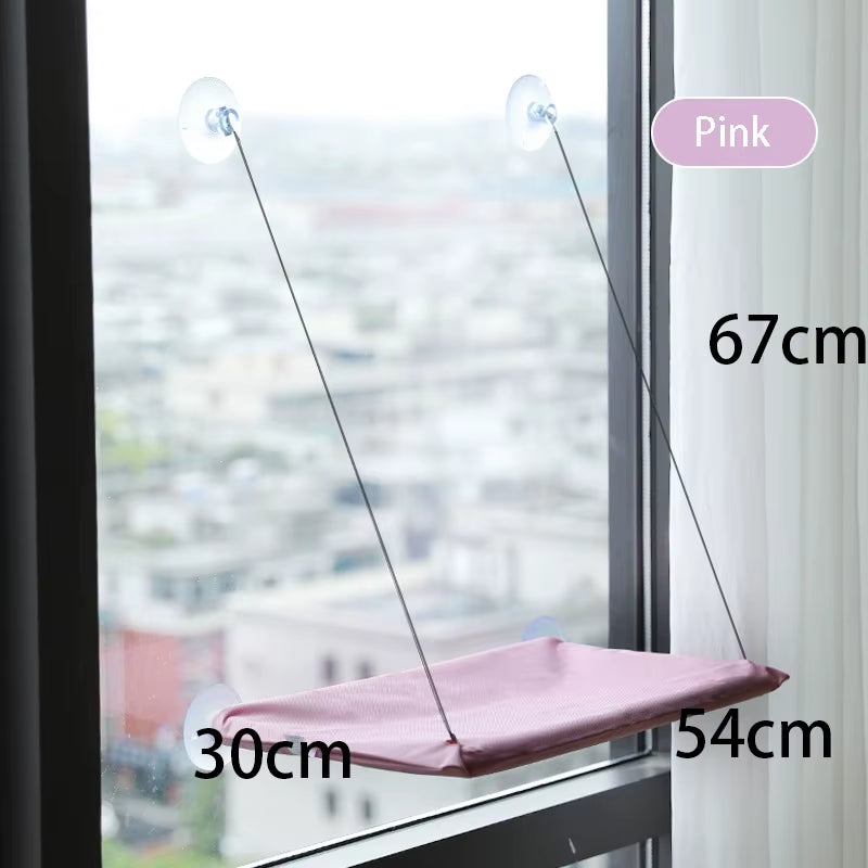 Cozy Cat Hammock Window Hanger - Washable & Detachable Pet Bed for Ultimate Cat Comfort!
